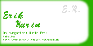 erik murin business card